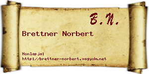 Brettner Norbert névjegykártya