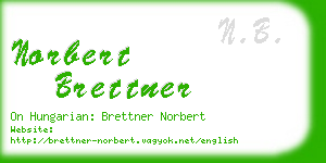 norbert brettner business card